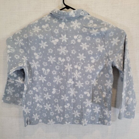 Vintage Disney 2pc Pajama Set Women's Small Gray Mickey Minnie Snowflake - Picture 4 of 10
